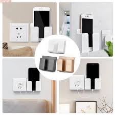 Pack Of 2 MOBILE WALL HOLDER SOCKET PHONE CHARGING HOLDER, Wall Mount Phone Charging Holder